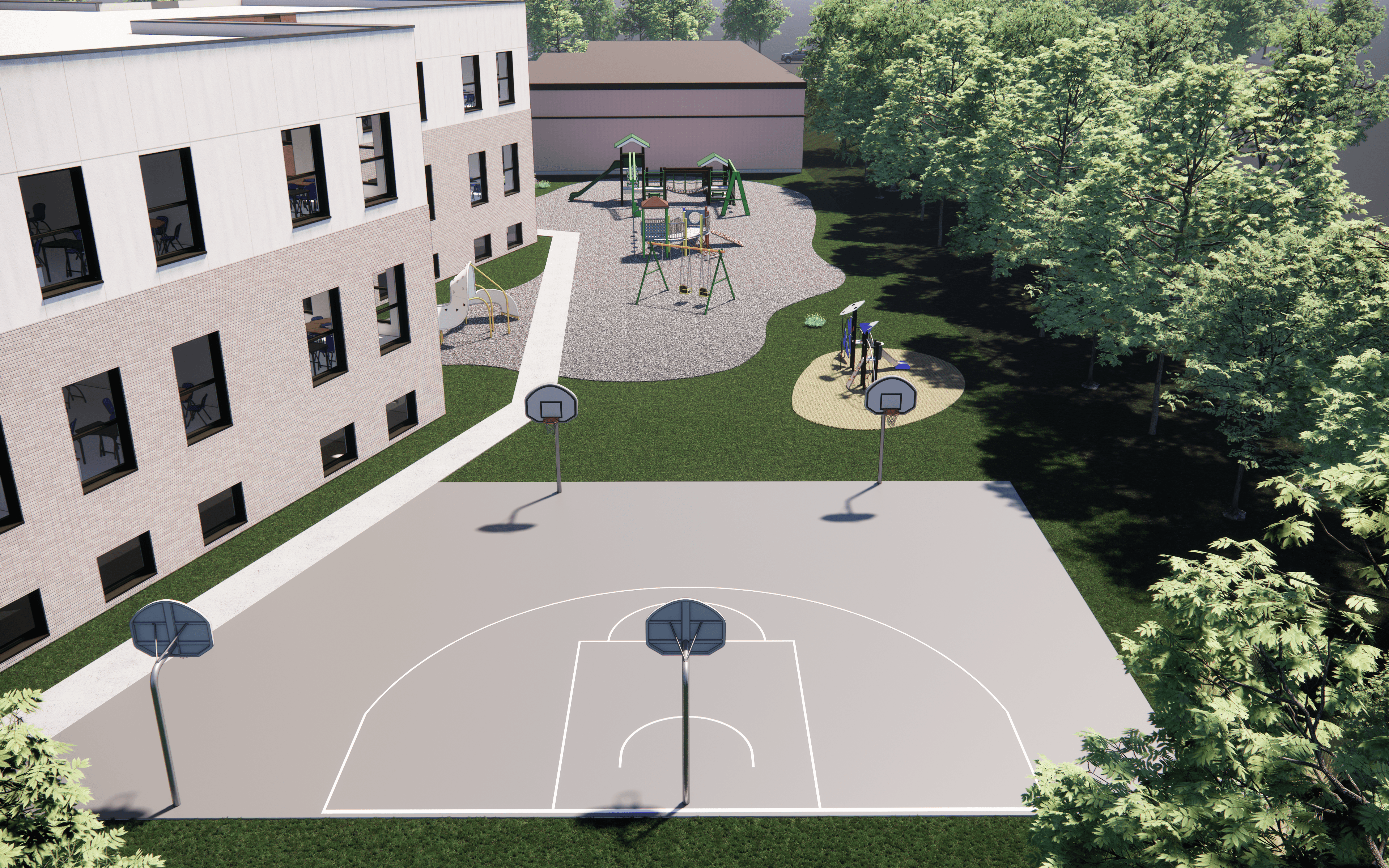 North playground basketball